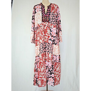NWT Johnny Was Multi Colored Floral Maxi Dress XL NEW #1-0152 Boho